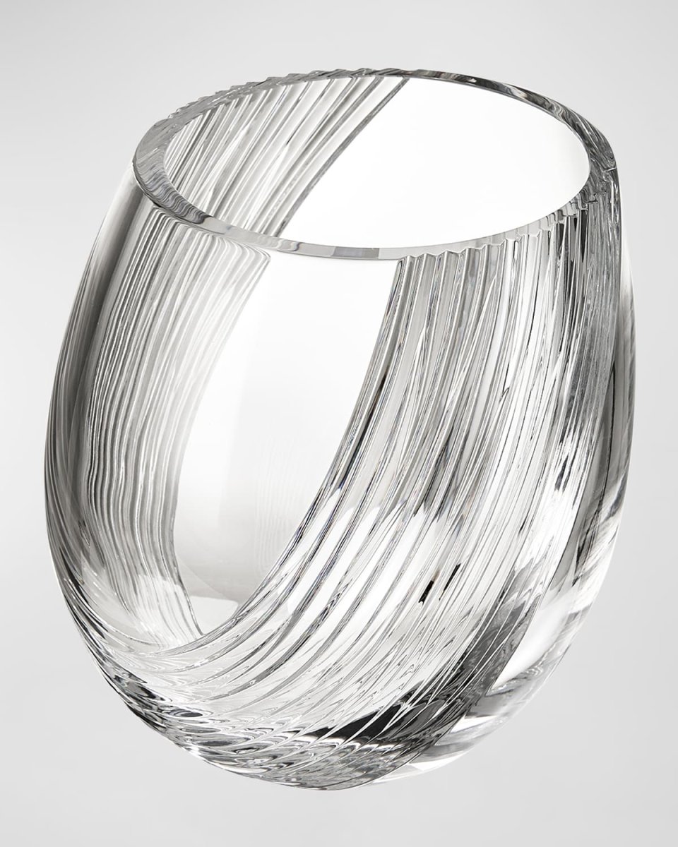 Wave Crystal Vase, 7.5"